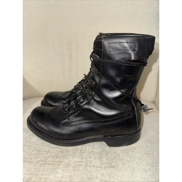Vintage Cove Shoe Co Black Leather Military Zip/Lace Combat Boots Men’s US 8.5 E main image 10